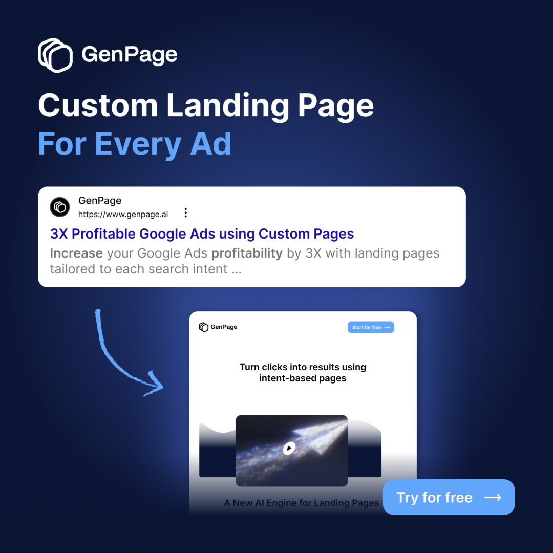 GenPage ad - Direct Sign-Up funnel